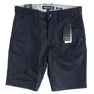 NWT Quiksilver New Everyday Union Chino Stretch Shorts Black  S:27|13 { Big Kid)